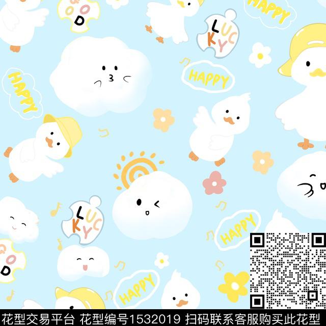 R2302020.jpg - 1532019 - 可爱 趣味 小兔子 - 数码印花花型 － 童装花型设计 － 瓦栏