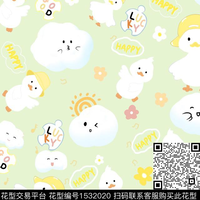 R2302020A.jpg - 1532020 - 可爱 趣味 小兔子 - 数码印花花型 － 童装花型设计 － 瓦栏
