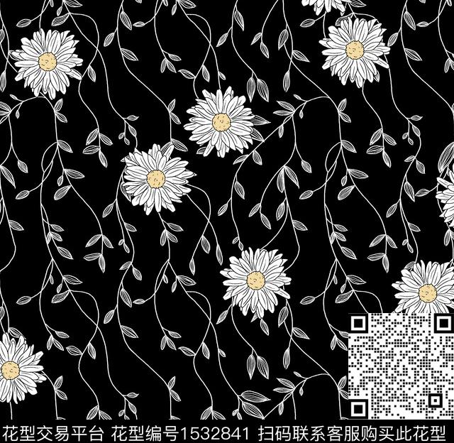 女装花卉连衣裙数码印花花型下载（图片编号: 1532841） - 瓦栏（Walan）