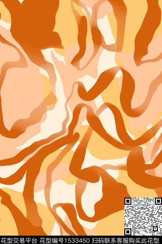 抽象淑女简约数码印花花型下载（图片编号: 1533450） - 瓦栏（Walan）
