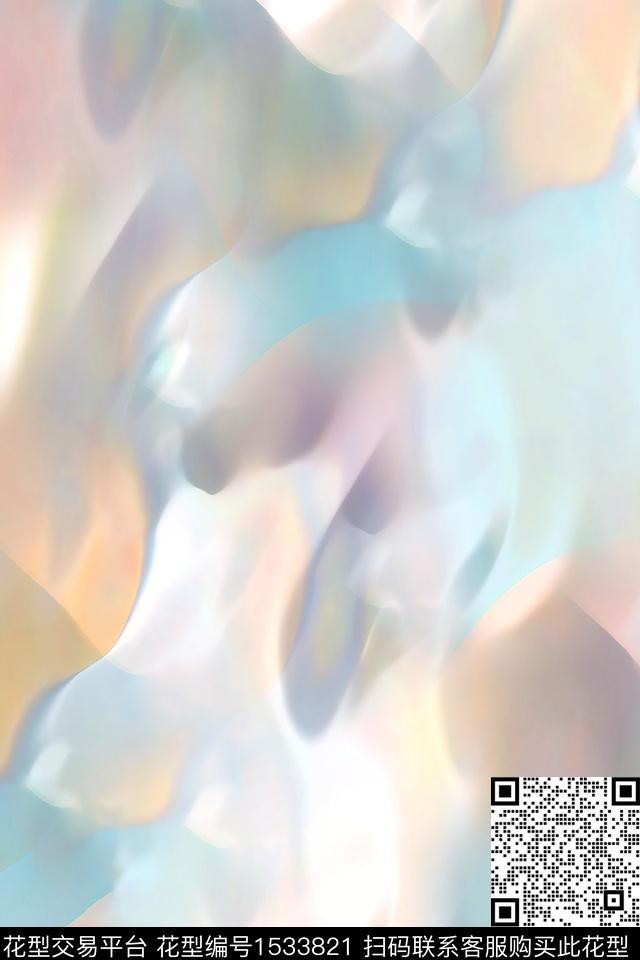 抽象春夏花型肌理数码印花花型下载（图片编号: 1533821） - 瓦栏（Walan）
