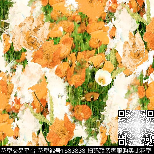 虞美人poppy2024春夏数码印花花型下载（图片编号: 1533833） - 瓦栏（Walan）