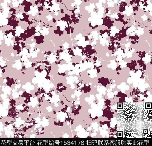 女装花卉连衣裙数码印花花型下载（图片编号: 1534178） - 瓦栏（Walan）