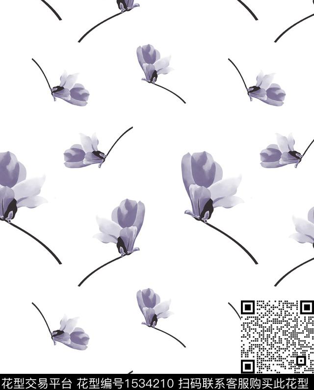 少女春夏花型小碎花数码印花花型下载（图片编号: 1534210） - 瓦栏（Walan）