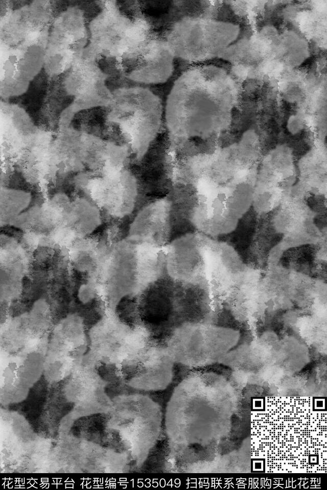 肌理水彩抽象数码印花花型下载（图片编号: 1535049） - 瓦栏（Walan）