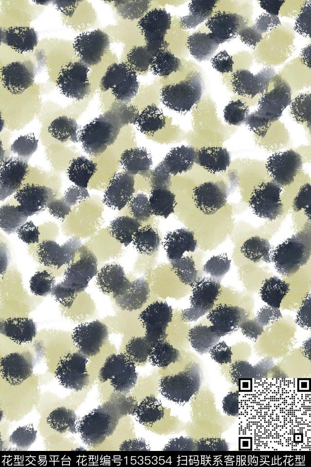 肌理笔触抽象数码印花花型下载（图片编号: 1535354） - 瓦栏（Walan）