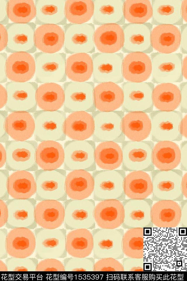 年轻女性简约淑女数码印花花型下载（图片编号: 1535397） - 瓦栏（Walan）