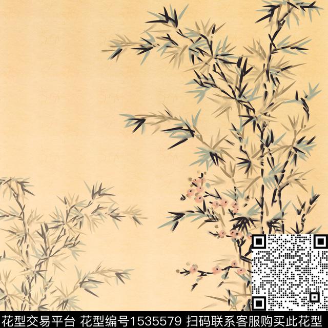 国画春夏花型花卉数码印花花型下载（图片编号: 1535579） - 瓦栏（Walan）