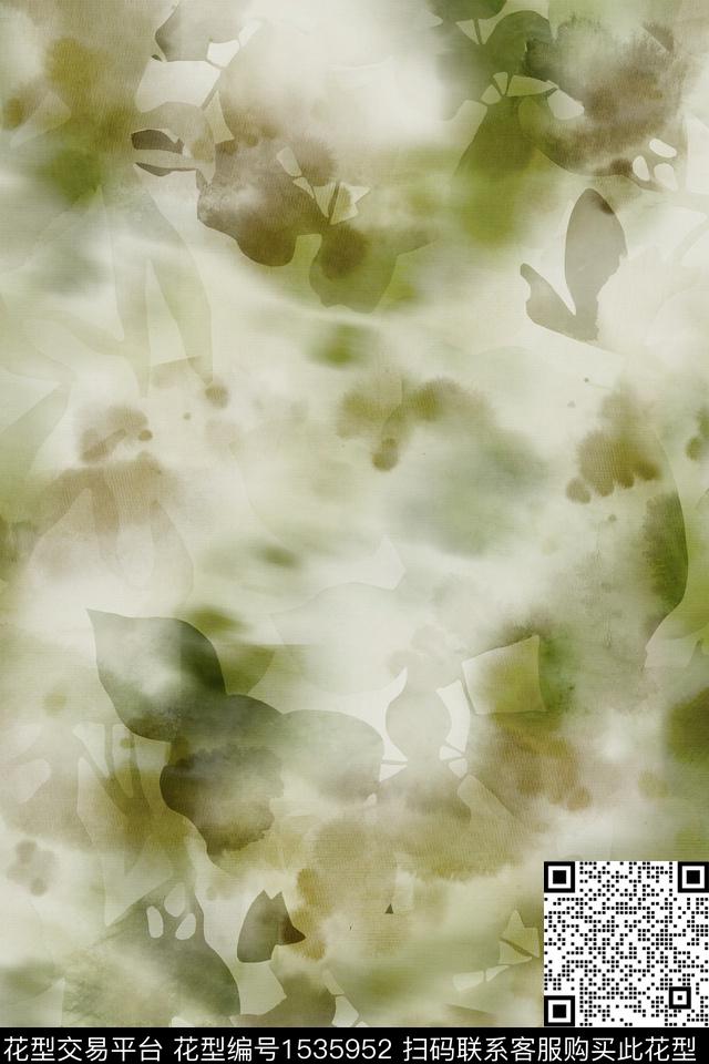 XZ4621.jpg - 1535952 - 肌理 抽象 水彩 - 数码印花花型 － 女装花型设计 － 瓦栏