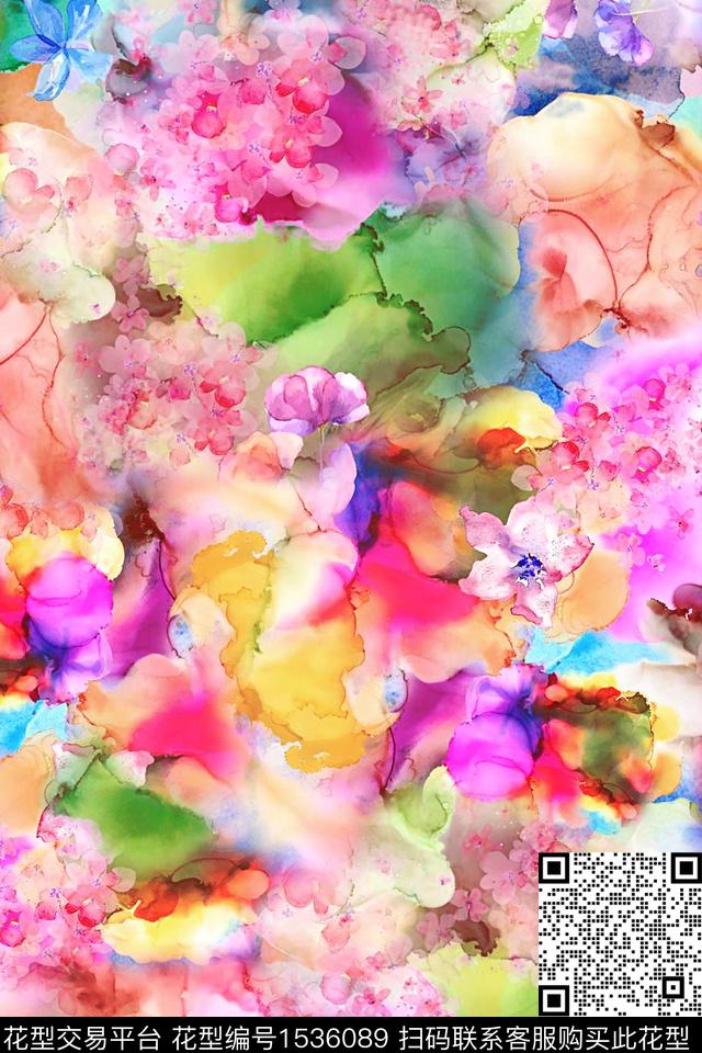 04122.jpg - 1536089 - 肌理 水彩 抽象 - 数码印花花型 － 女装花型设计 － 瓦栏