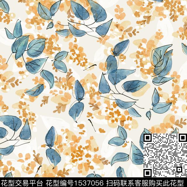 水彩女装小碎花数码印花花型下载（图片编号: 1537056） - 瓦栏（Walan）