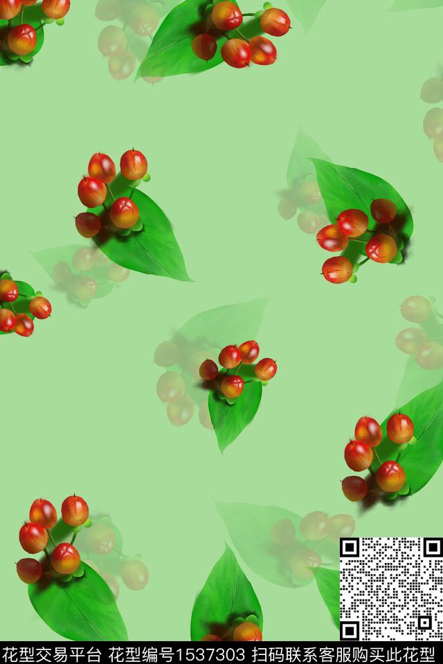 花卉民族风定位花数码印花花型下载（图片编号: 1537303） - 瓦栏（Walan）