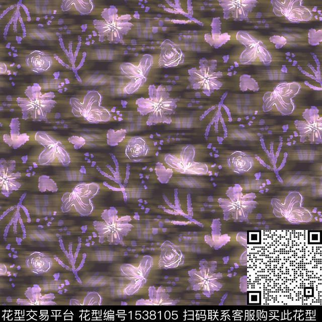 小碎花花卉连衣裙数码印花花型下载（图片编号: 1538105） - 瓦栏（Walan）