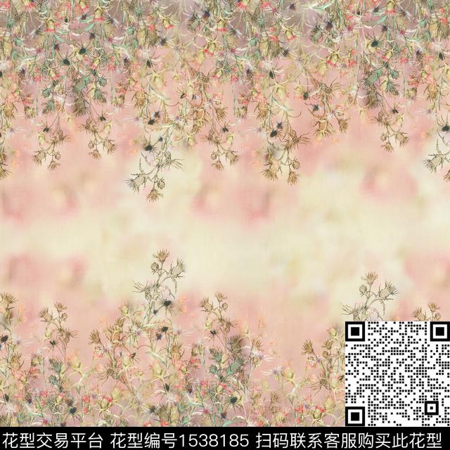 休闲植物春夏花型数码印花花型下载（图片编号: 1538185） - 瓦栏（Walan）