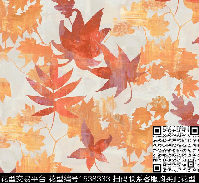 RM087 p.jpg - 1538333 - 叶子 肌理 fall - 数码印花花型 － 女装花型设计 － 瓦栏