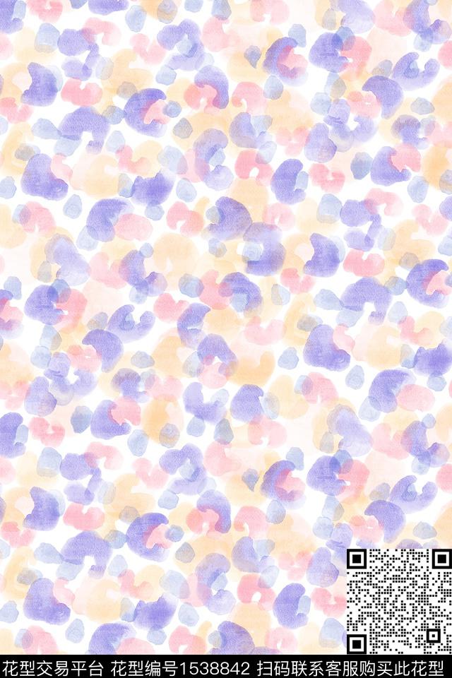 小清新小碎花水彩数码印花花型下载（图片编号: 1538842） - 瓦栏（Walan）