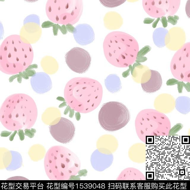 卡通草莓四方连续.jpg - 1539048 - 水果 卡通 草莓 - 传统印花花型 － 童装花型设计 － 瓦栏