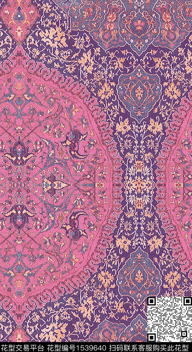 RM092 pattern.jpg - 1539640 - 民族风 纹理 rug - 数码印花花型 － 沙发布花型设计 － 瓦栏