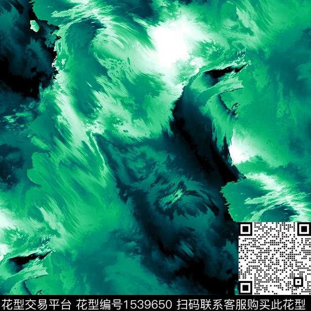 油画花型乌云抽象数码印花花型下载（图片编号: 1539650） - 瓦栏（Walan）