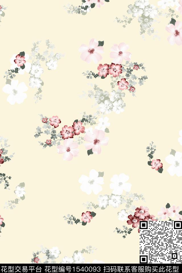 Z14099.jpg - 1540093 - 花卉 小清新 春夏花型 - 数码印花花型 － 女装花型设计 － 瓦栏