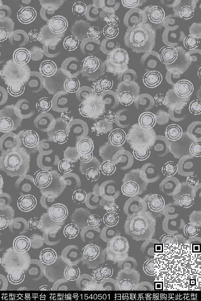 简约笔触复古数码印花花型下载（图片编号: 1540501） - 瓦栏（Walan）