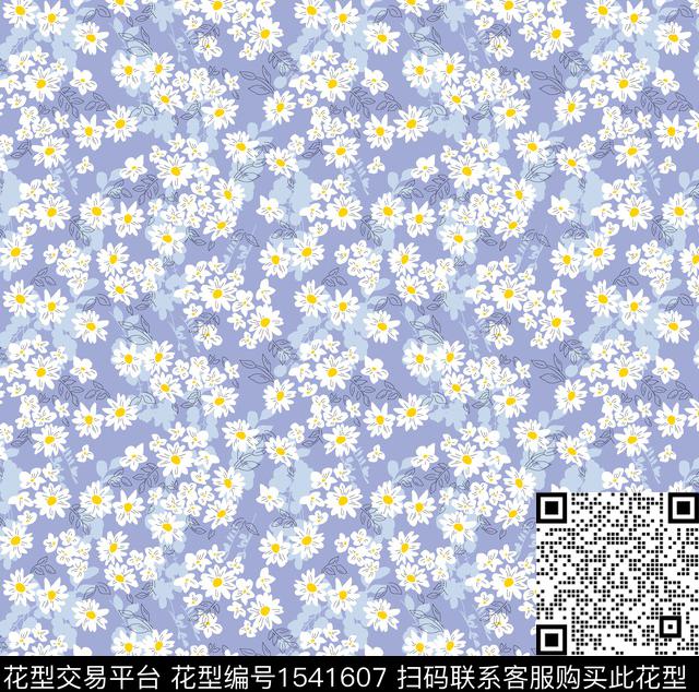 女装花卉连衣裙数码印花花型下载（图片编号: 1541607） - 瓦栏（Walan）