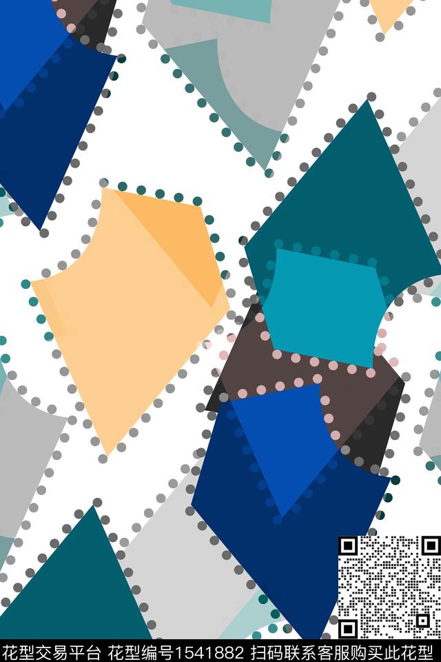 休闲运动几何传统印花花型下载（图片编号: 1541882） - 瓦栏（Walan）