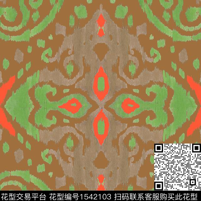 RM102 patt.jpg - 1542103 - 民族风 花纹 纹理 - 数码印花花型 － 女装花型设计 － 瓦栏