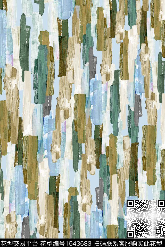 肌理抽象油画笔触数码印花花型下载（图片编号: 1543683） - 瓦栏（Walan）