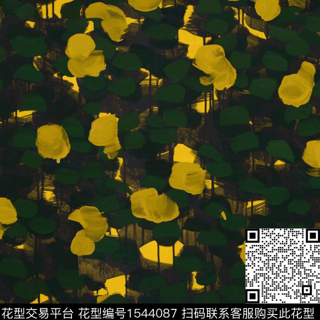 抽象手绘迷彩艺术格纹数码印花花型下载（图片编号: 1544087） - 瓦栏（Walan）