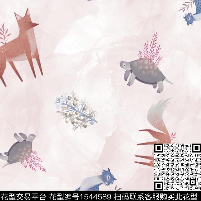 5.jpg - 1544589 - 动物 乌龟 狐狸 - 数码印花花型 － 男装花型设计 － 瓦栏