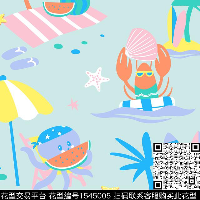 09-3.jpg - 1545005 - 卡通 海洋 趣味 - 传统印花花型 － 童装花型设计 － 瓦栏