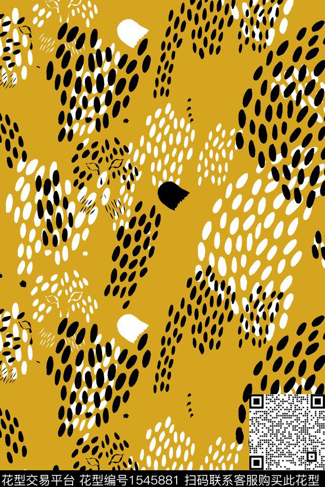 Z14302.jpg - 1545881 - 动物纹 豹纹 波点 - 传统印花花型 － 女装花型设计 － 瓦栏