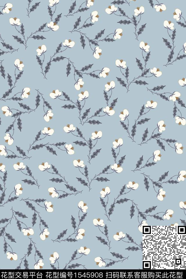 小清新小碎花女装数码印花花型下载（图片编号: 1545908） - 瓦栏（Walan）