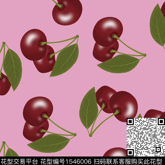 樱桃水果女装数码印花花型下载（图片编号: 1546006） - 瓦栏（Walan）