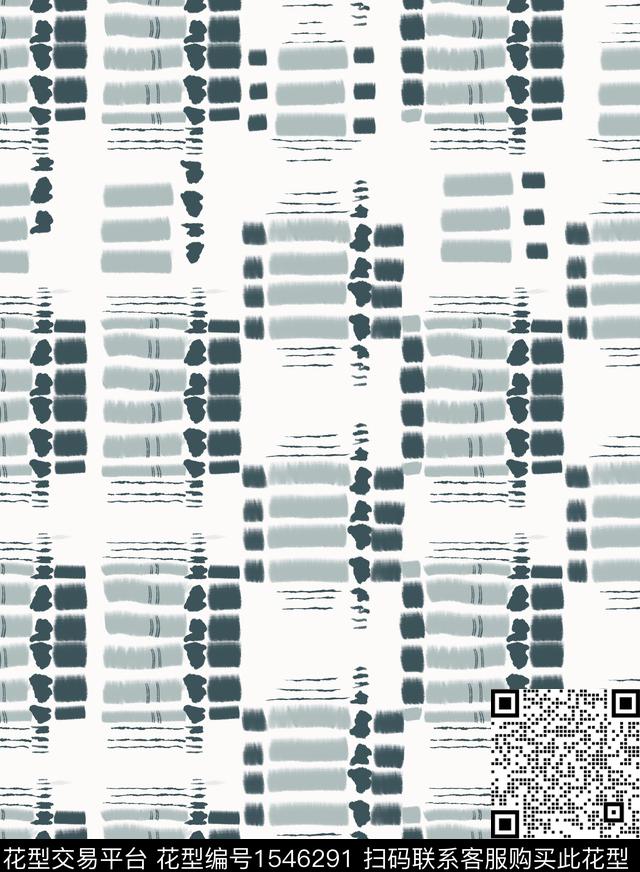 艺术水彩几何数码印花花型下载（图片编号: 1546291） - 瓦栏（Walan）