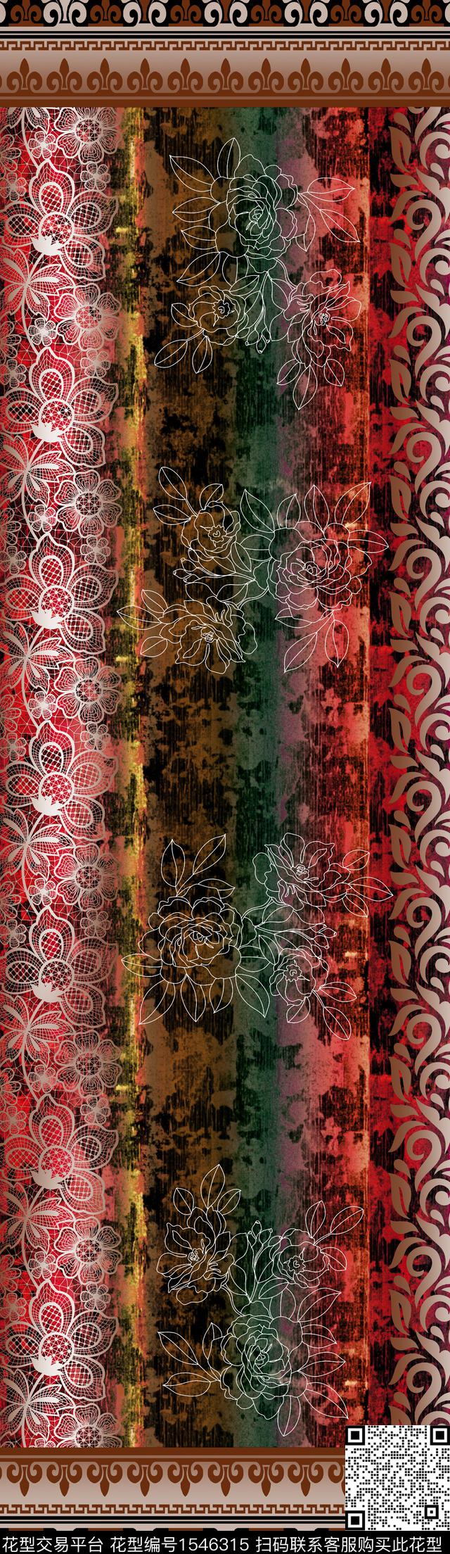 218.jpg - 1546315 - 民族风 定位 花纹 - 数码印花花型 － 女装花型设计 － 瓦栏