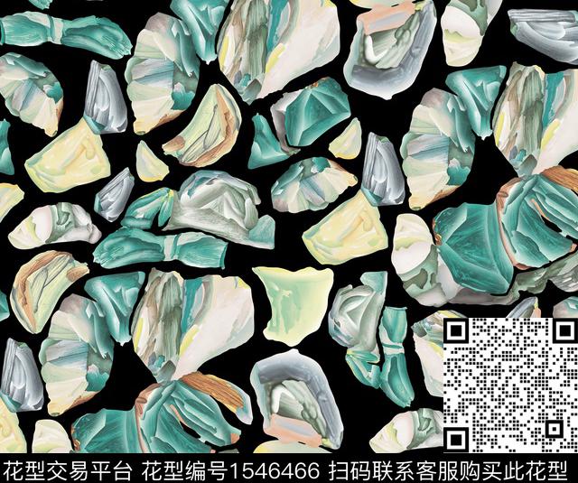 抽象石头笔触数码印花花型下载（图片编号: 1546466） - 瓦栏（Walan）