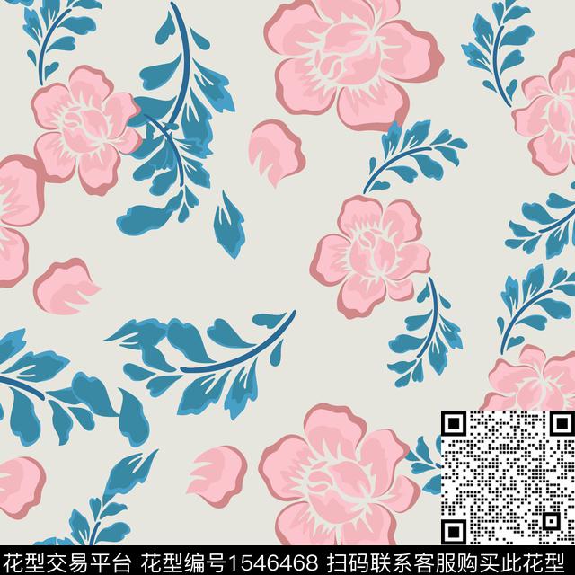 女装绿植树叶花卉传统印花花型下载（图片编号: 1546468） - 瓦栏（Walan）