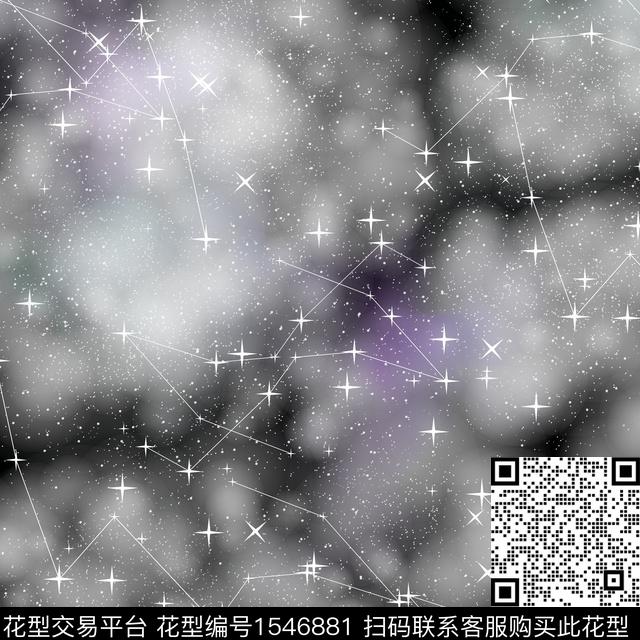 星座女装星星数码印花花型下载（图片编号: 1546881） - 瓦栏（Walan）