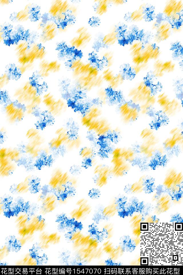 水彩小碎花年轻女性数码印花花型下载（图片编号: 1547070） - 瓦栏（Walan）