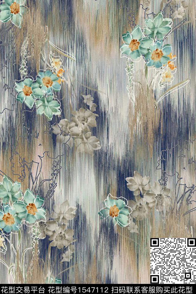 花卉肌理底纹数码印花花型下载（图片编号: 1547112） - 瓦栏（Walan）