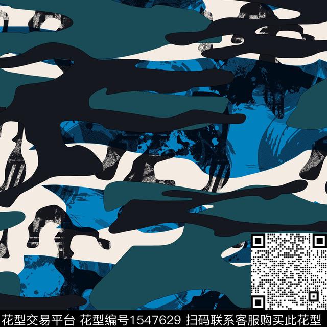 20220321-7-2.jpg - 1547629 - 迷彩 抽象 肌理 - 数码印花花型 － 男装花型设计 － 瓦栏
