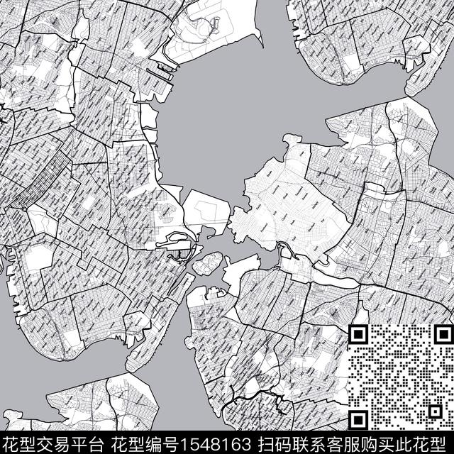 R2307059.jpg - 1548163 - 地图 肌理 黑白花型 - 数码印花花型 － 男装花型设计 － 瓦栏