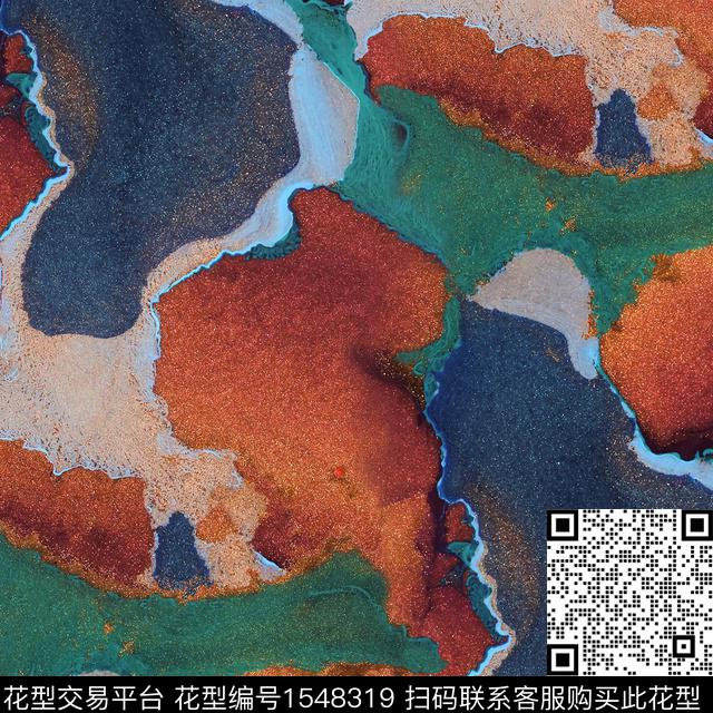 肌理抽象数码印花花型下载（图片编号: 1548319） - 瓦栏（Walan）
