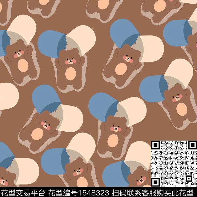 卡通动物卡通数码印花花型下载（图片编号: 1548323） - 瓦栏（Walan）