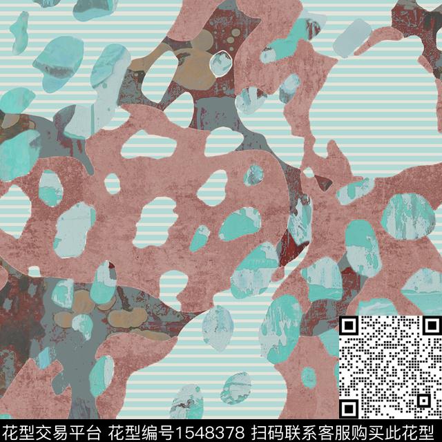 条纹抽象肌理数码印花花型下载（图片编号: 1548378） - 瓦栏（Walan）