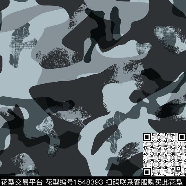 迷彩几何抽象男装传统印花花型下载（图片编号: 1548393） - 瓦栏（Walan）