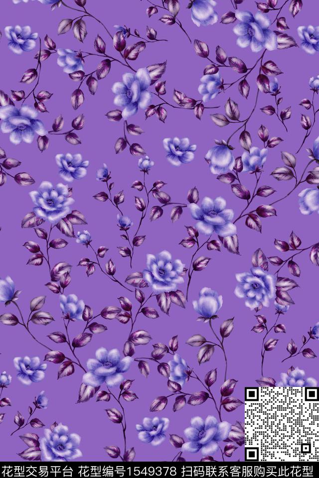 潮牌大牌风小碎花数码印花花型下载（图片编号: 1549378） - 瓦栏（Walan）