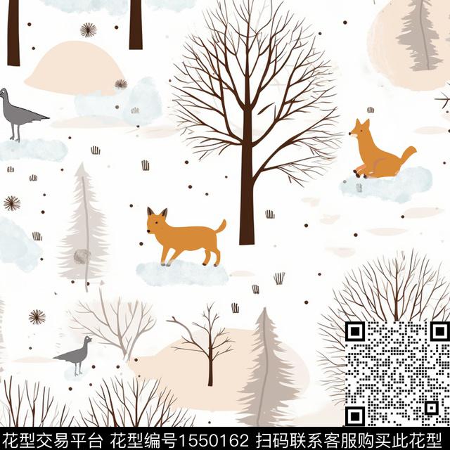 ZZ417 pa.jpg - 1550162 - 冬天 雪地 动物 - 数码印花花型 － 礼品花型设计 － 瓦栏